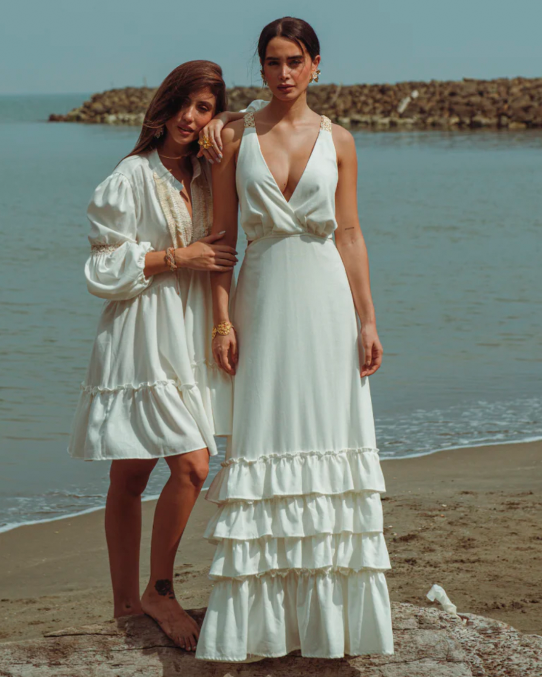 Simona - Long Dress Ariel Macrame