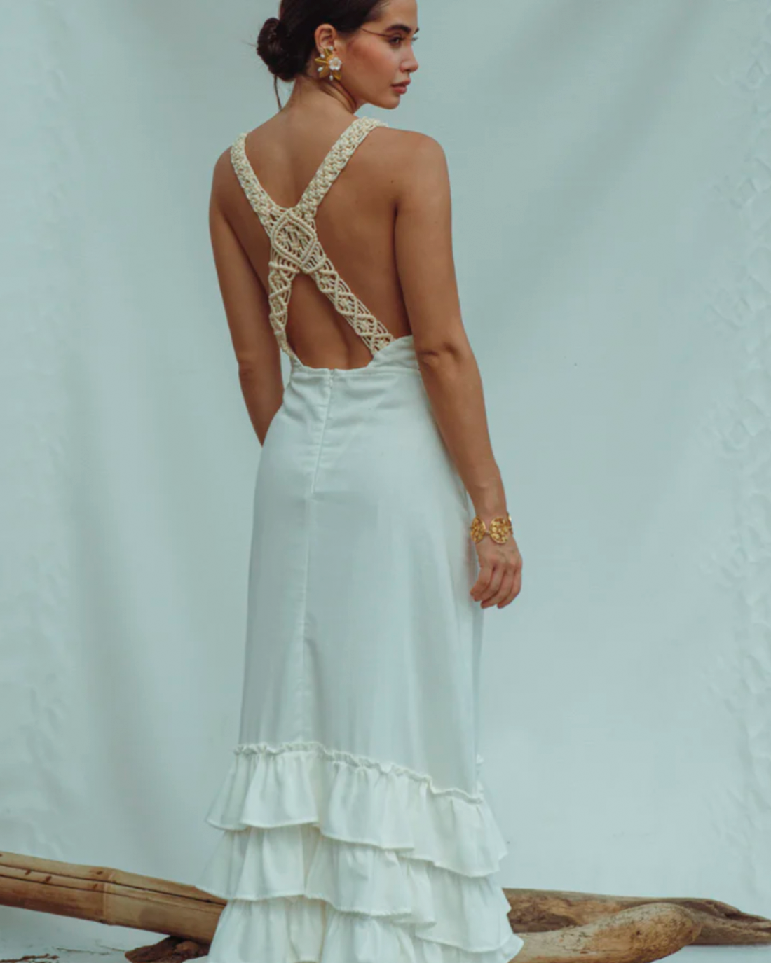 Simona - Long Dress Ariel Macrame