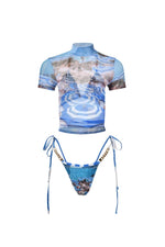 Lina Medina - Mesh Top Blue