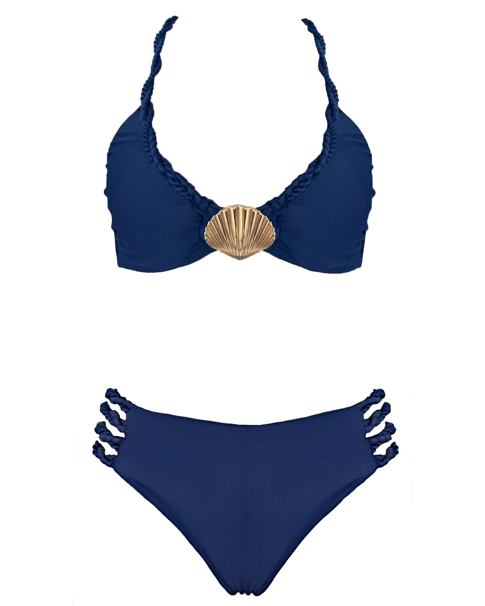 Yekas - Caracola Dorada Navy Blue Two Pieces