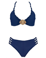 Yekas - Caracola Dorada Navy Blue Two Pieces