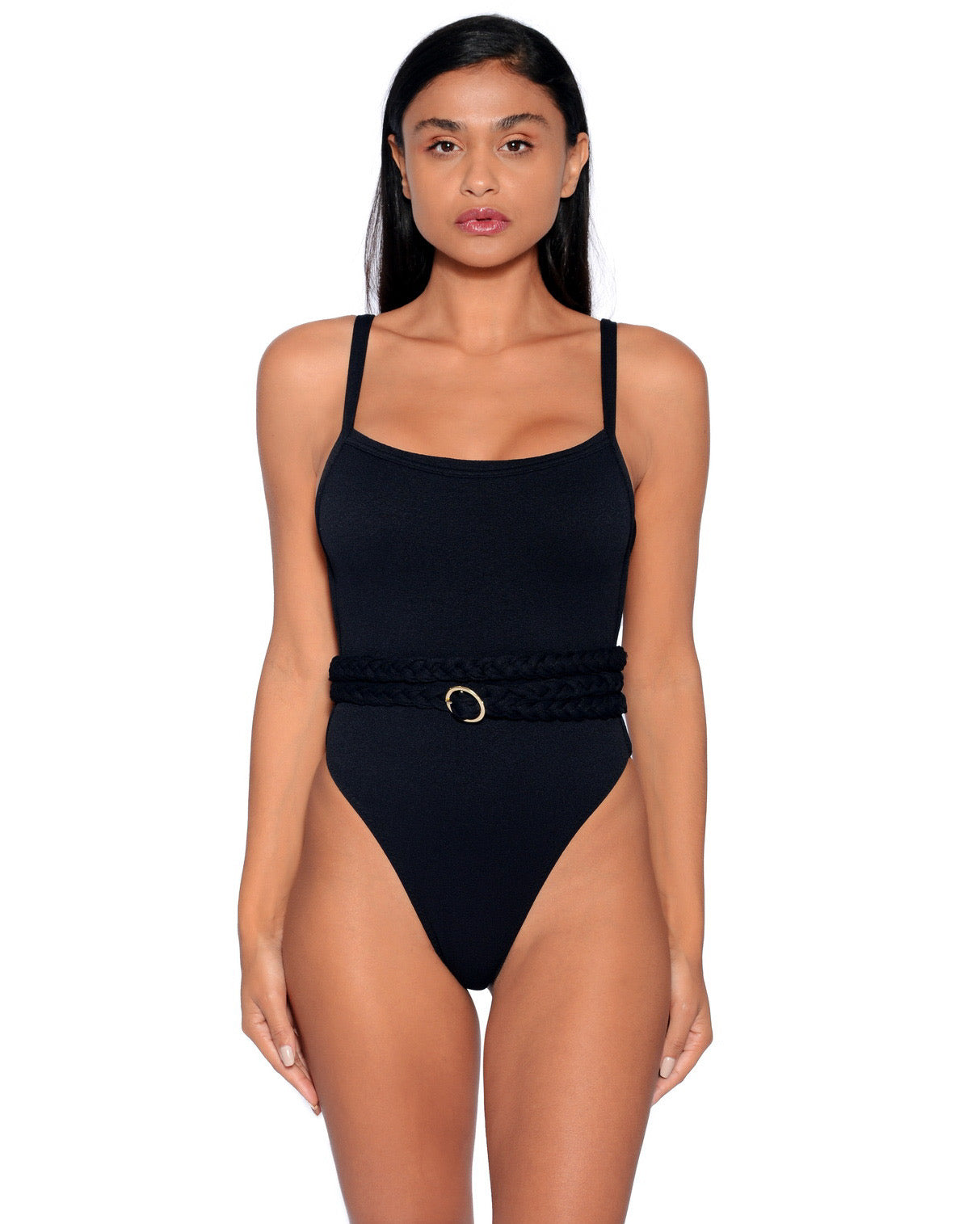 AcquaDL - Greece Belted Black One Piece