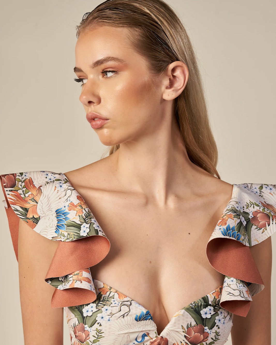 Champleve - Mar Bodysuit Aves Beige One Piece