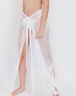 Helena - Amelie White Fringe Skirt