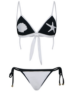 Bela Brand - Noronha Black White Shell Two Pieces