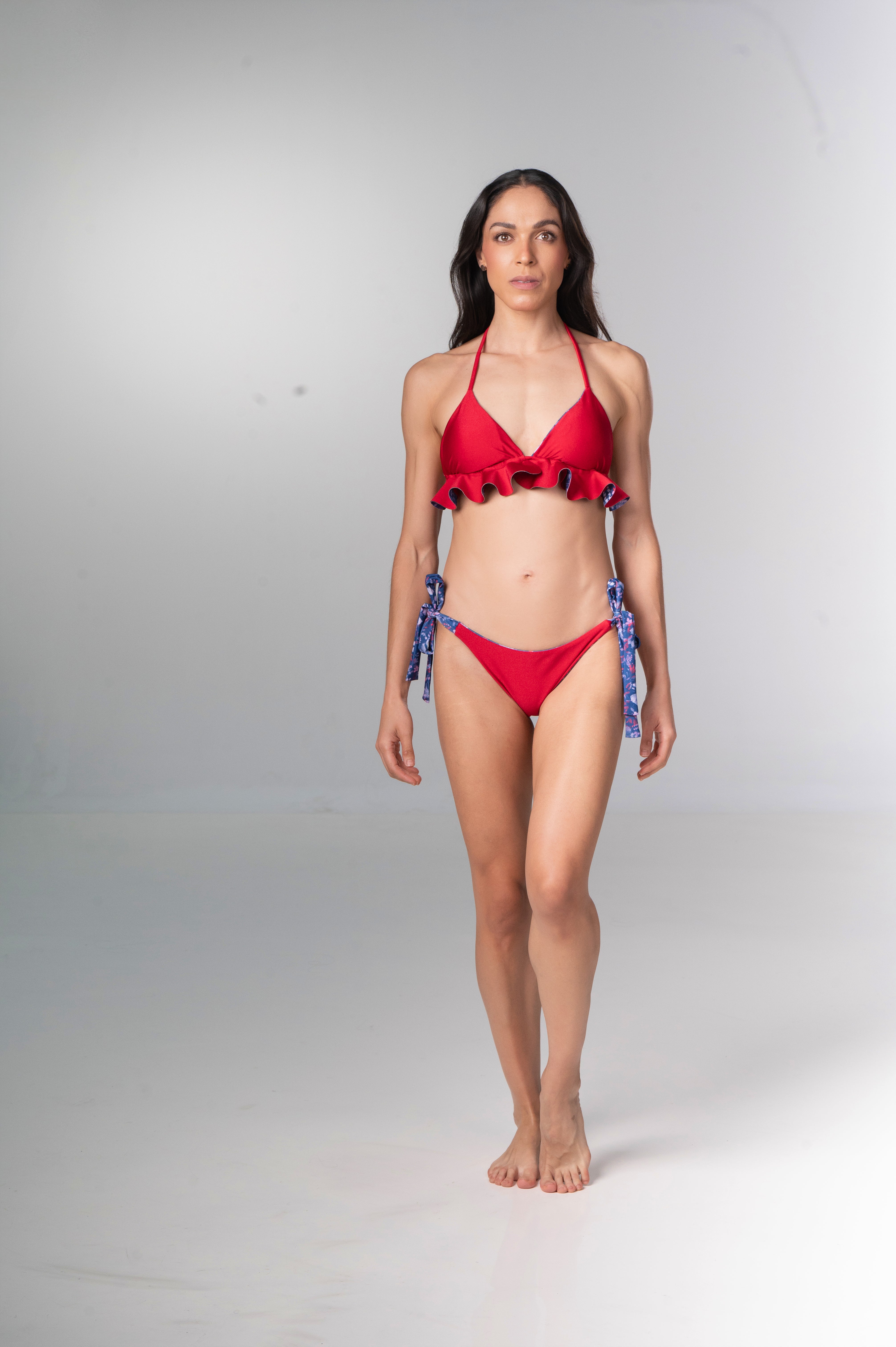 Amor Amar -  Flora Navy Reversible Bikini