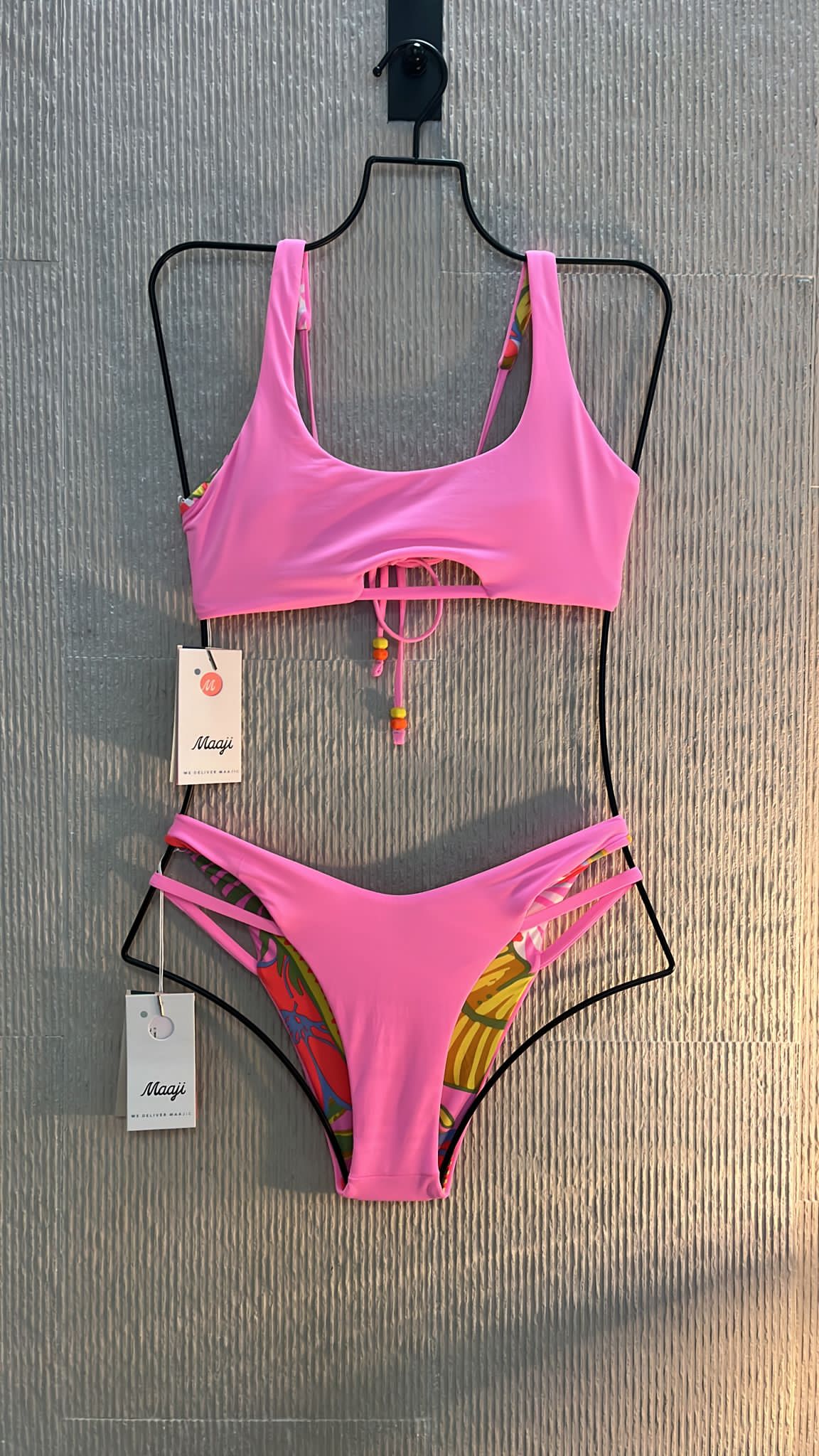 Maaji - Pink Sporty Bikini Reversible