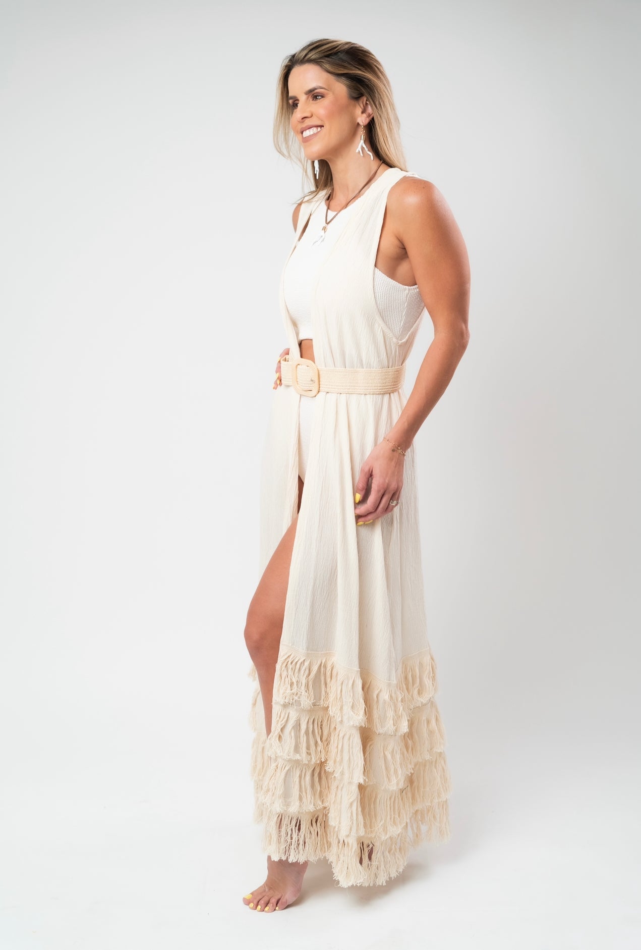 Aguacate Boutique - ISA Fringed Cover With Belt