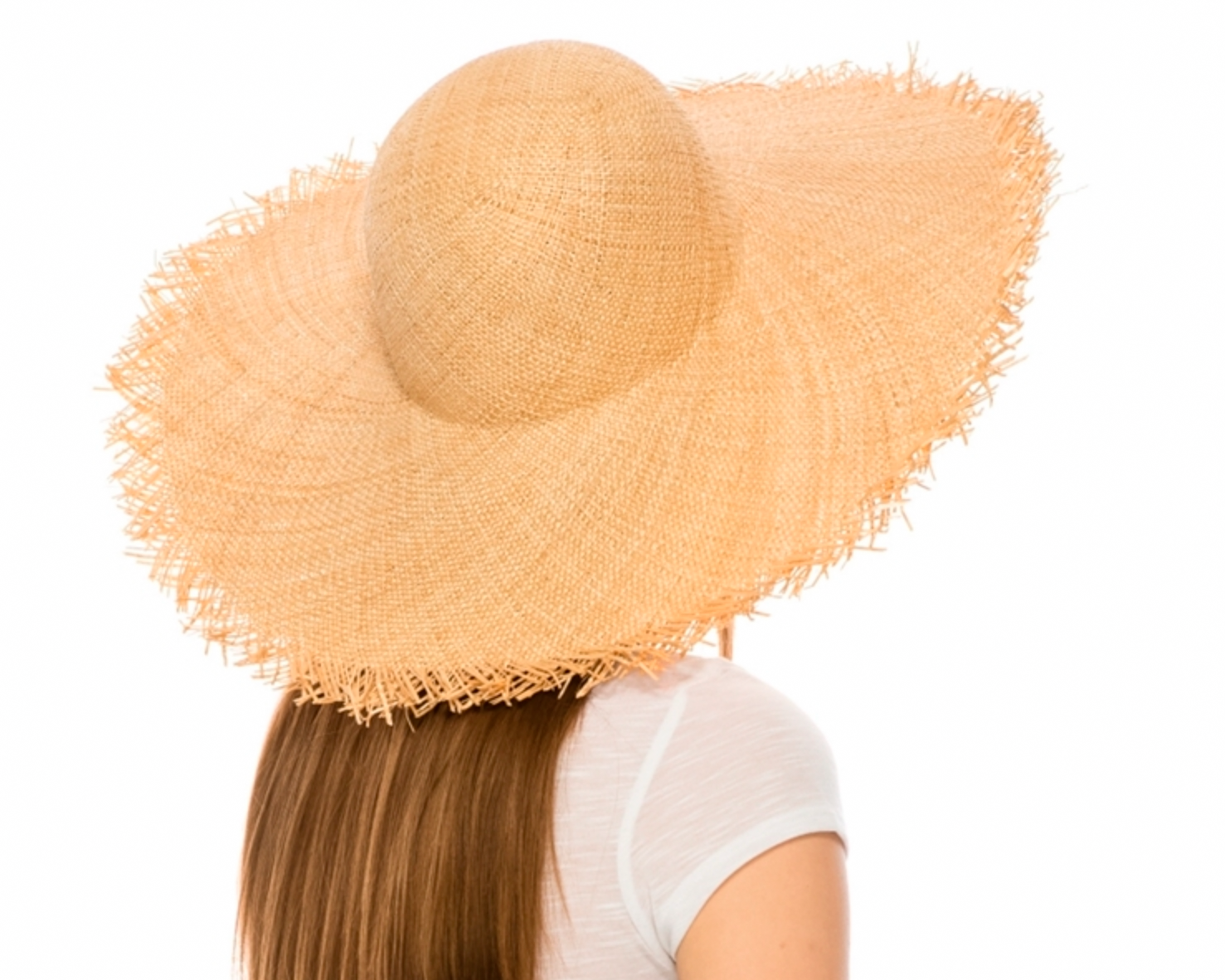 Beach Hat - Bao Straw Frayed