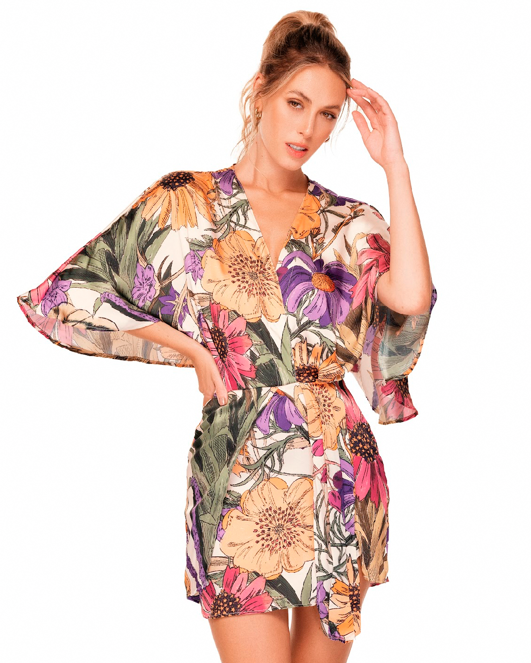 Ola Azul - Iris Flora Dress